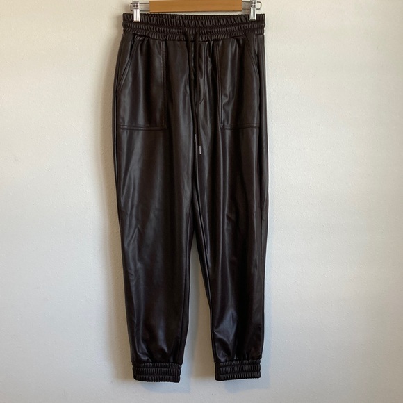 BCBGeneration Faux Leather Joggers Womens Small Y2K - Picture 1 of 10